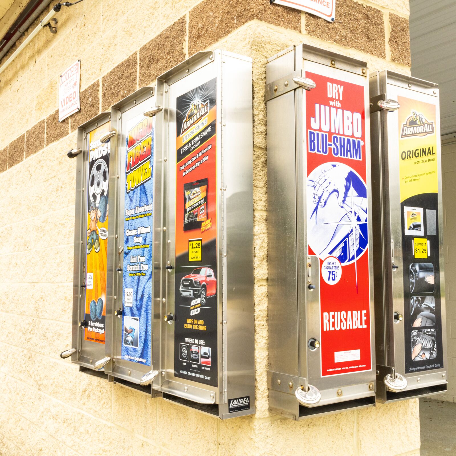 Vacuum payment console at our self-serve vacuum stations